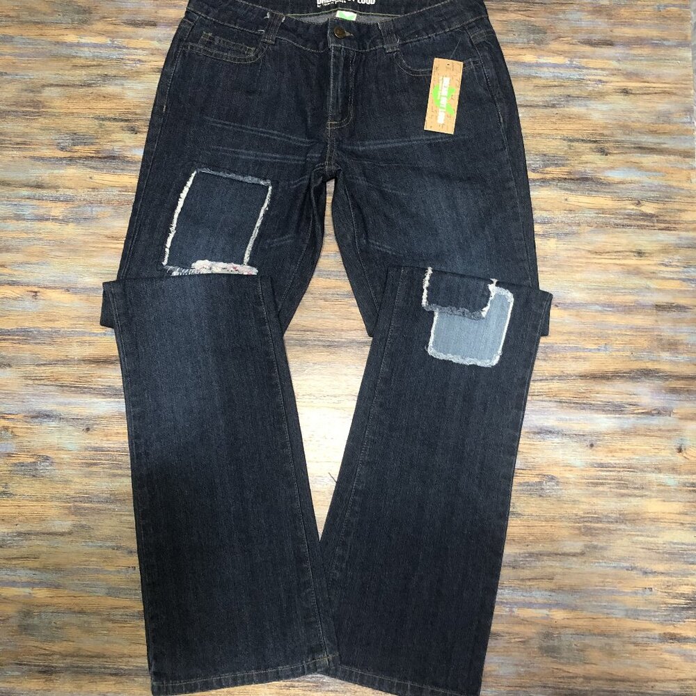 Dream Out Loud by Selena Gomez Jeans Vintage Boot Cut Patches Blue Womens Size 9